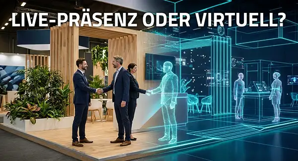 Hybrider Messestand mit digitalem Zwilling