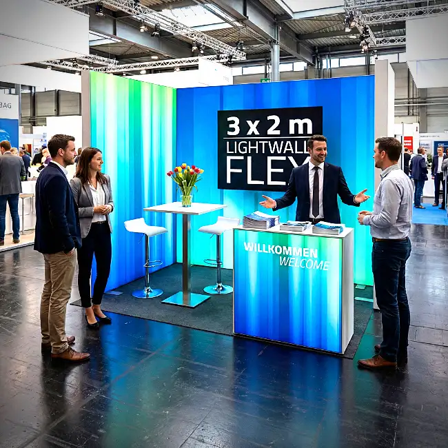 LightWall FLEX modularer Messestand