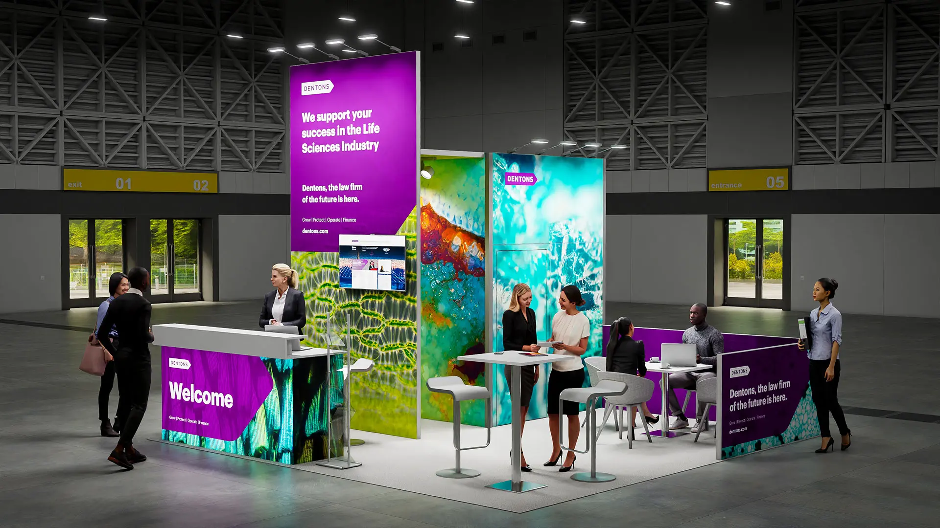 Messestand Dentons
