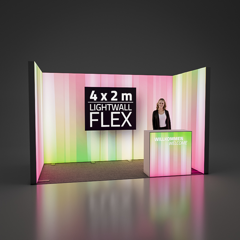 LightWall FLEX - Reihenstand 4 x 2 m