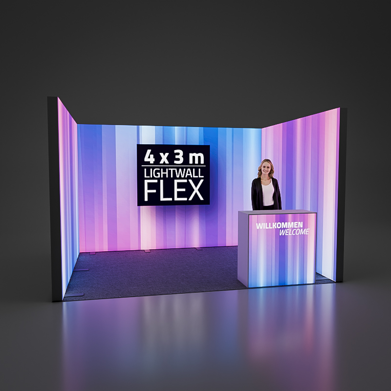 LightWall FLEX - Reihenstand 4 x 3 m